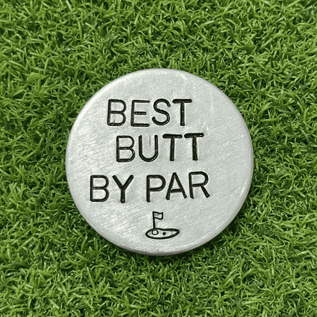 Best BUTT By Par Golf Ball Marker Golfing Gift Birthday Valentines Day Anniversary Funny Bum