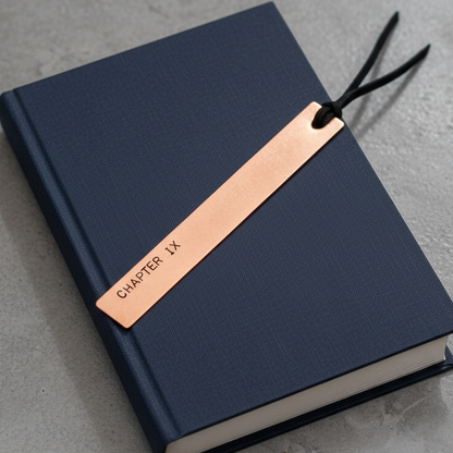 9th Anniversary CHAPTER IX 9 Years Copper Bookmark Personalised Gift