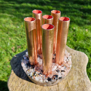 XL 6 Pipe Cloudbuster Rose Quartz Shungite Selenite Copper Orgonite