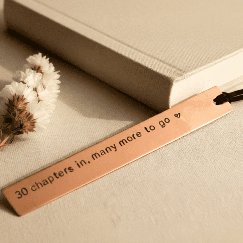 30th Anniversary Bookmark 30 Chapters In Bronze Gift Personalised