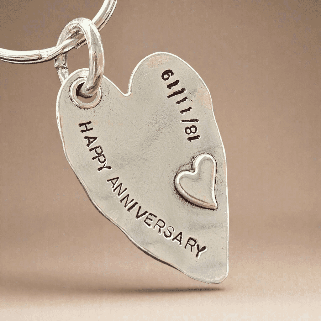 Happy Anniversary Keychain Love Personalised Keyring Husband Wife Personalised Anniversary giftGirlfriend