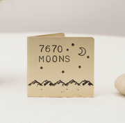 21st Anniversary Gift 7670 Moons 21 Years Personalised Brass Card