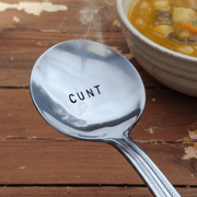 Cunt Soup Spoon Cunt Spoon Cutlery Joke Rude Gift C Word Swearing