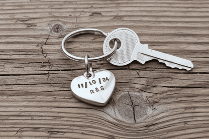 Cute Keychain Anniversary Gift Heart Personalised
