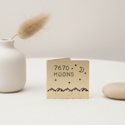 21st Anniversary Gift 7670 Moons 21 Years Personalised Brass Card