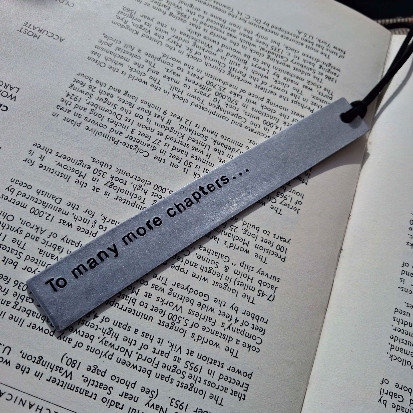 To Many More Chapters Metal Bookmark Personalised