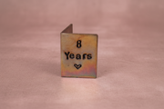 8 Years Hand Stamped Bronze Anniversary Card 8th Wedding Anniversary Personalised Gifts
