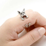 Adjustable size animal ring silver jewellery jewelry dog cat cute rings gifts for her