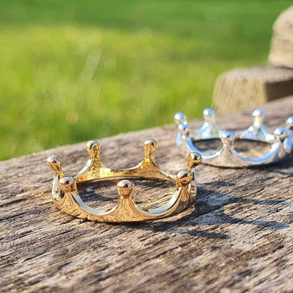 Hand Stamped Personalised Keychain Keyring Anniversary GiftsSilver Princess Crown Ring