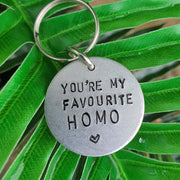 Hand Stamped Personalised Keychain Keyring Anniversary Gifts