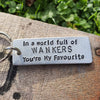 Hand Stamped Personalised Keychain Keyring Anniversary Gifts