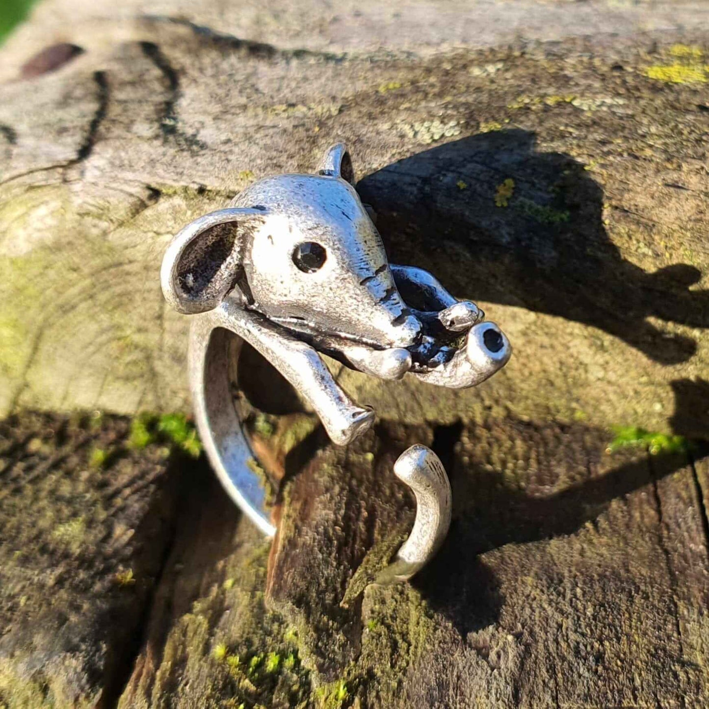 Adjustable size animal ring silver jewellery jewelry dog cat cute rings Silver Elephant Ringfor her
