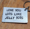 Hand Stamped Personalised Keychain Keyring Anniversary Gifts