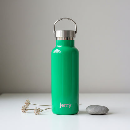Hand Stamped Personalised Keychain Keyring Anniversary GiftsGreen Jerry Bottle