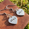 Cute funky Hand stamped earrings handmade jewellery Gifts for her