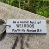 Hand Stamped Personalised Keychain Keyring Anniversary Gifts