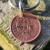 22nd Wedding Anniversary Gifts Copper Anniversary Gift Hand Stamped Lucky penny