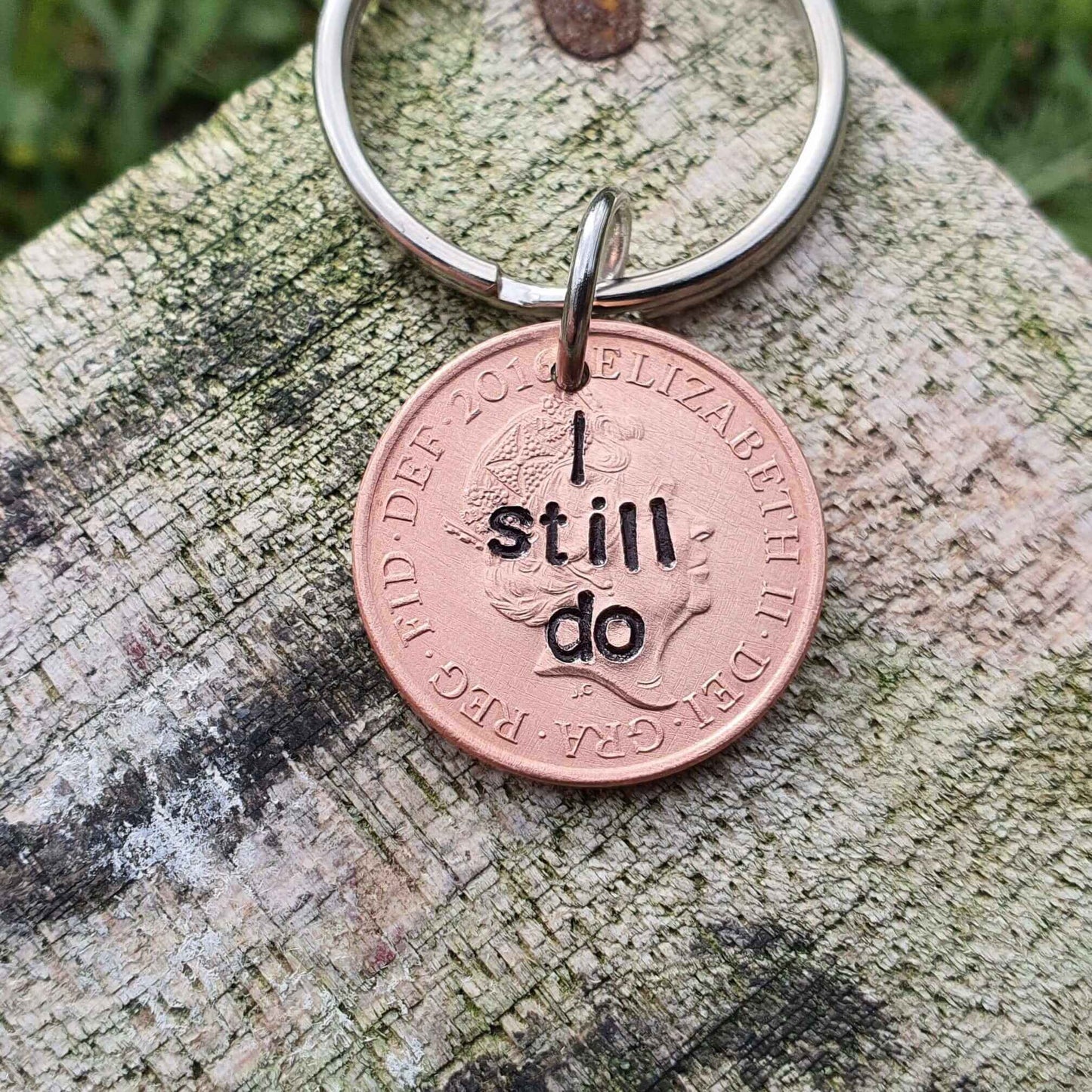 I Still Do Lucky Penny Keychain Copper 7th Wedding Anniversary Giftsd Lucky penny