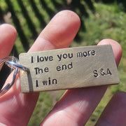 I love you more the end i win keyring keychain