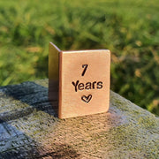 Handstamped copper Anniversary gifts Bronze Gifts Anniversary Card Personalised