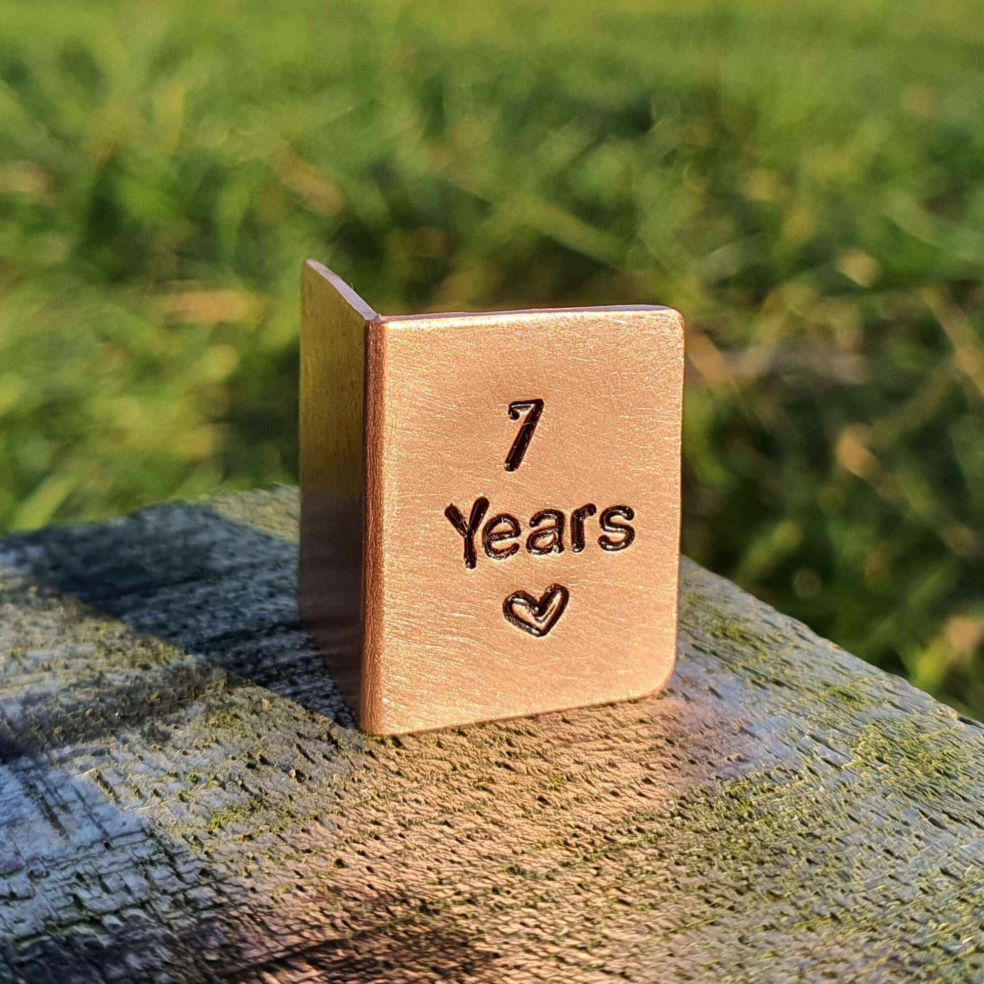 7th Anniversary Gifts Handcrafted Copper Anniversary Card