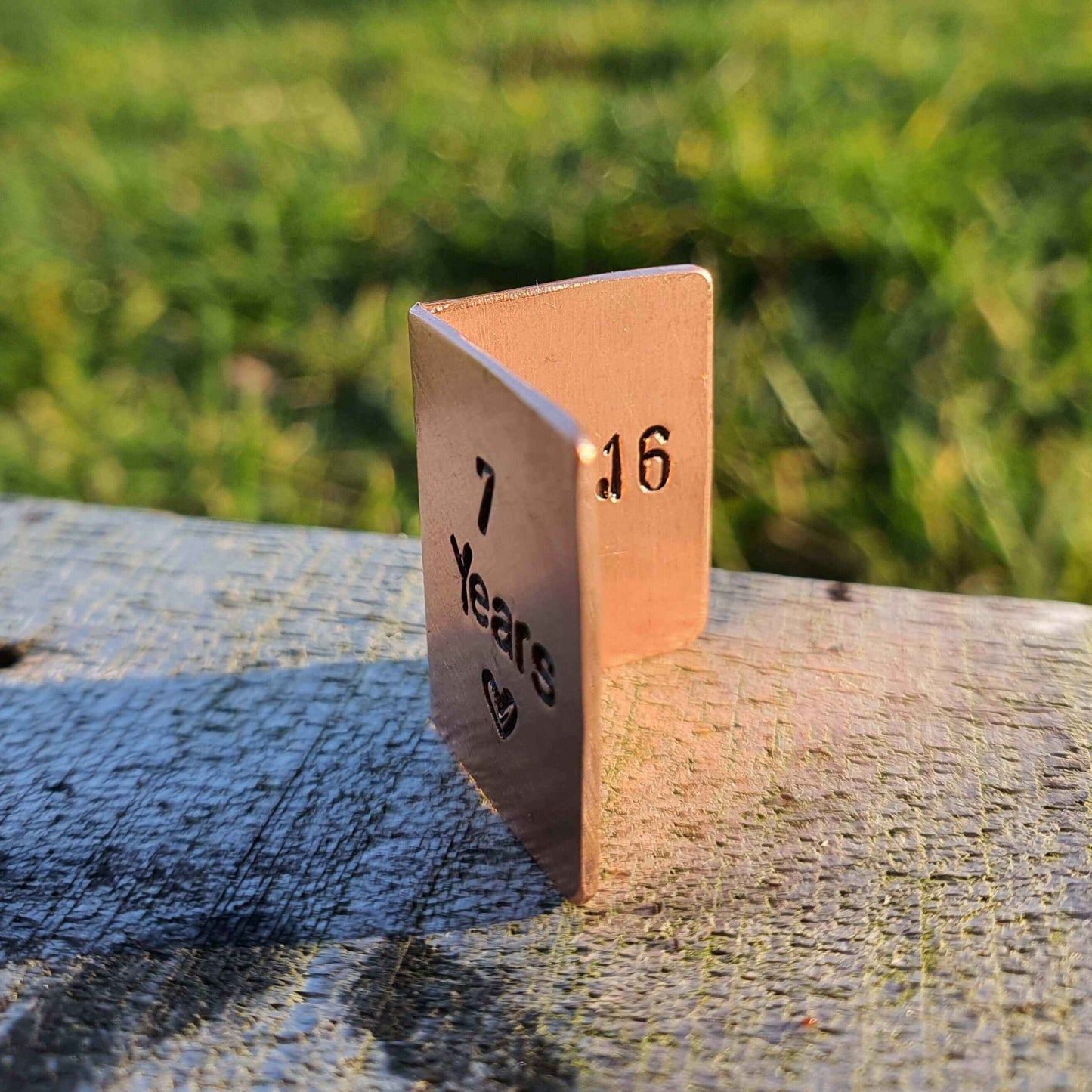 7th Anniversary Gifts Handcrafted Copper Anniversary Card
