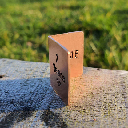7th Anniversary Gifts Handcrafted Copper Anniversary Card