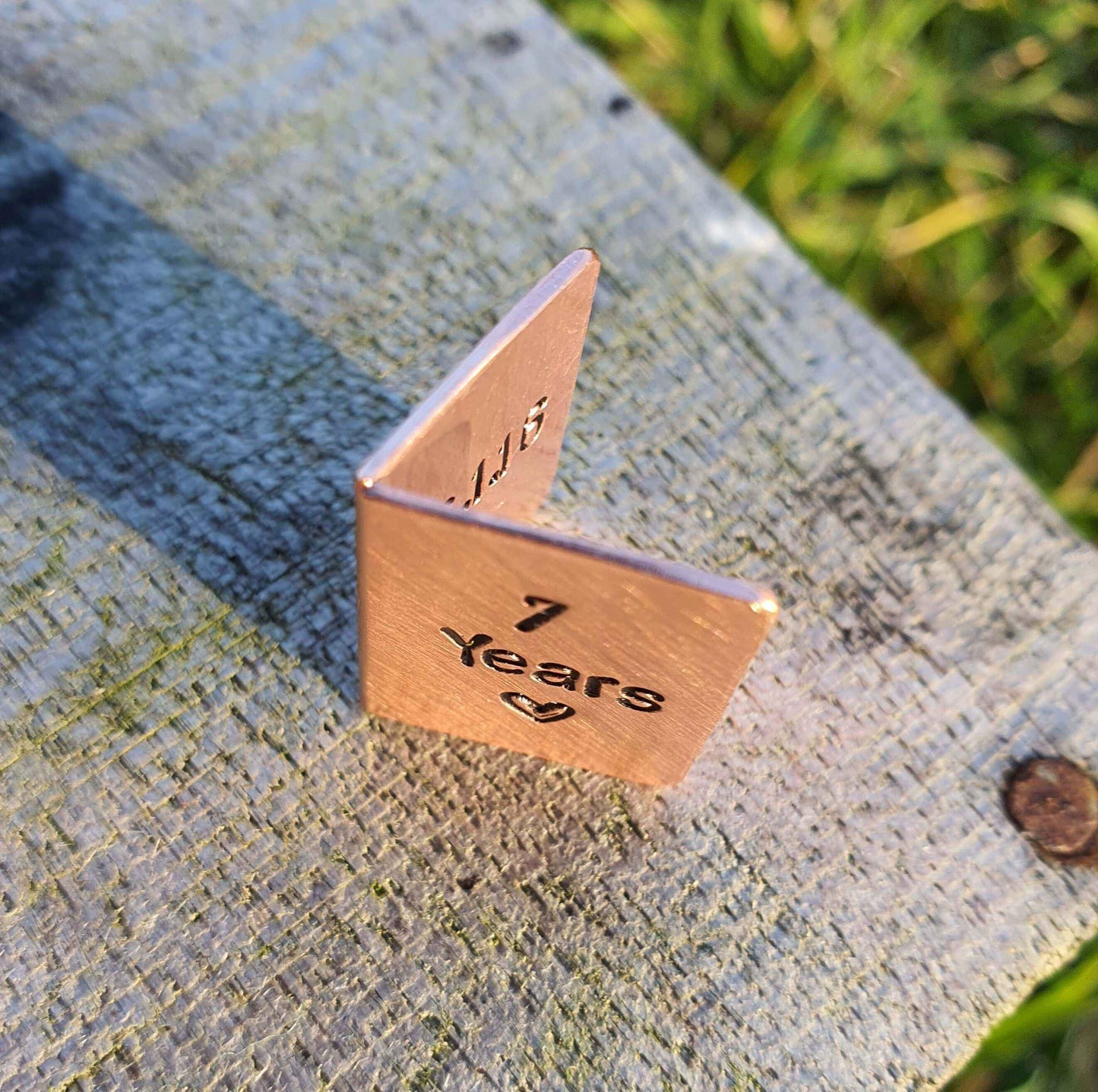 7th Anniversary Gifts Handcrafted Copper Anniversary Card