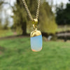 Opal Moonstone Necklace Gold Dipped Gemstone Jewellery