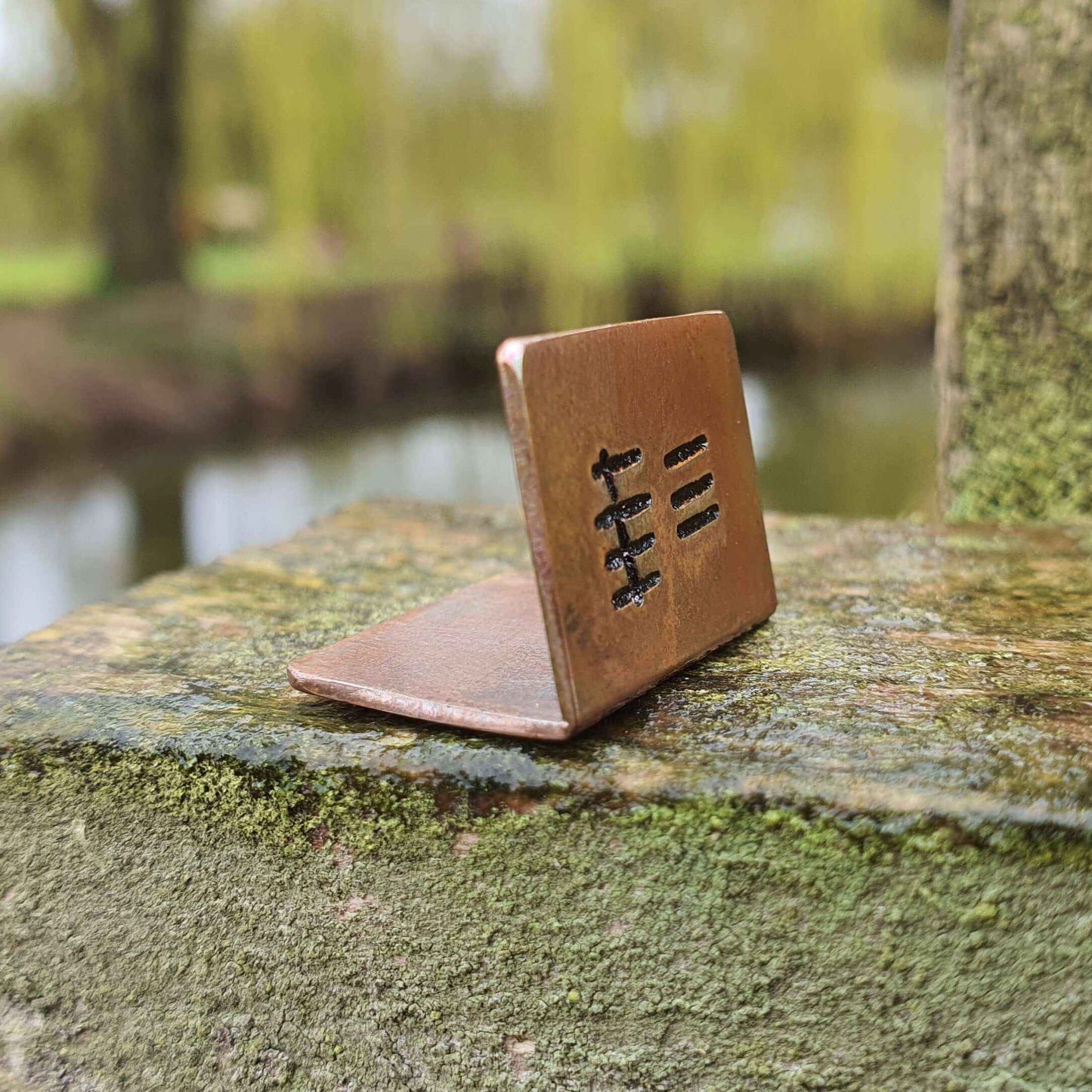 Tally Mark 8 Hand Stamped Bronze Anniversary Card Wedding Anniversary Gifts