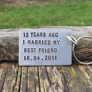 12 Years Ago I Married My Best Friend 12th Wedding Anniversary Gifts Keyring Keychain