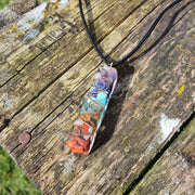 Handmade Chakra Pendant Orgone Gemstone Necklace Copper Coil Energy Jewellery