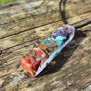 Handmade Chakra Pendant Orgone Gemstone Necklace Copper Coil Energy Jewellery