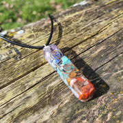 Handmade Chakra Pendant Orgone Gemstone Necklace Copper Coil Energy Jewellery