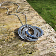 Personalised Anniversary Necklace Jewellery Hand Stamped Necklace Silver