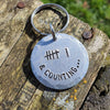 6 Tally Mark And Counting Keyring Gifts 6th Wedding Iron Anniversary Keychain Handstamped