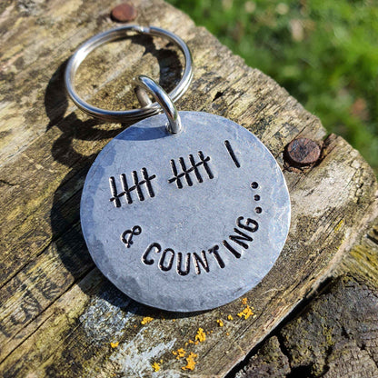 Tally Mark Keychain 11 Years And Counting Keyring 11th Wedding Anniversary Gifts Personalised Gift Keychain