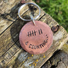 Tally Mark Of 7 Years And Counting 7th Anniversary Gifts For Men Him Her Copper Personalised Gift Husband Wife Keychain Keyring