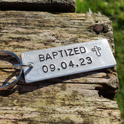 Baptized Keyring Baptism Gifts for Adults Him Her Christianity Gift Catholic Keychain