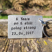 6 Years And Still Going Strong 6th Wedding Anniversary Gifts Personalised Husband Keychain Gifts