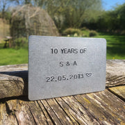 10 Years Personalised 10th Wedding Anniversary Card Gifts Tin Aluminium Wallet Card
