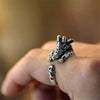 Adjustable size animal ring silver jewellery jewelry dog cat cute rings gifts for her