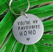 Hand Stamped Personalised Keychain Keyring Anniversary Gifts