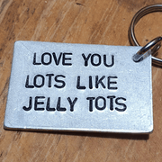 Hand Stamped Personalised Keychain Keyring Anniversary Gifts