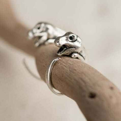Adjustable size animal ring silver jewellery jewelry dog cat cute rings Dinosaur Ringfor her