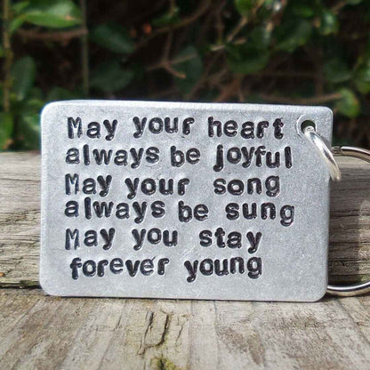 Bob Dylan Forever Young Keychain Keyring Anniversary Gifts