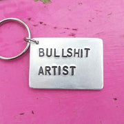 Hand Stamped Personalised Keychain Keyring Anniversary Gifts