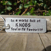 Hand Stamped Personalised Keychain Keyring Anniversary Gifts