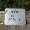 Hand Stamped Personalised Keychain Keyring Anniversary Gifts