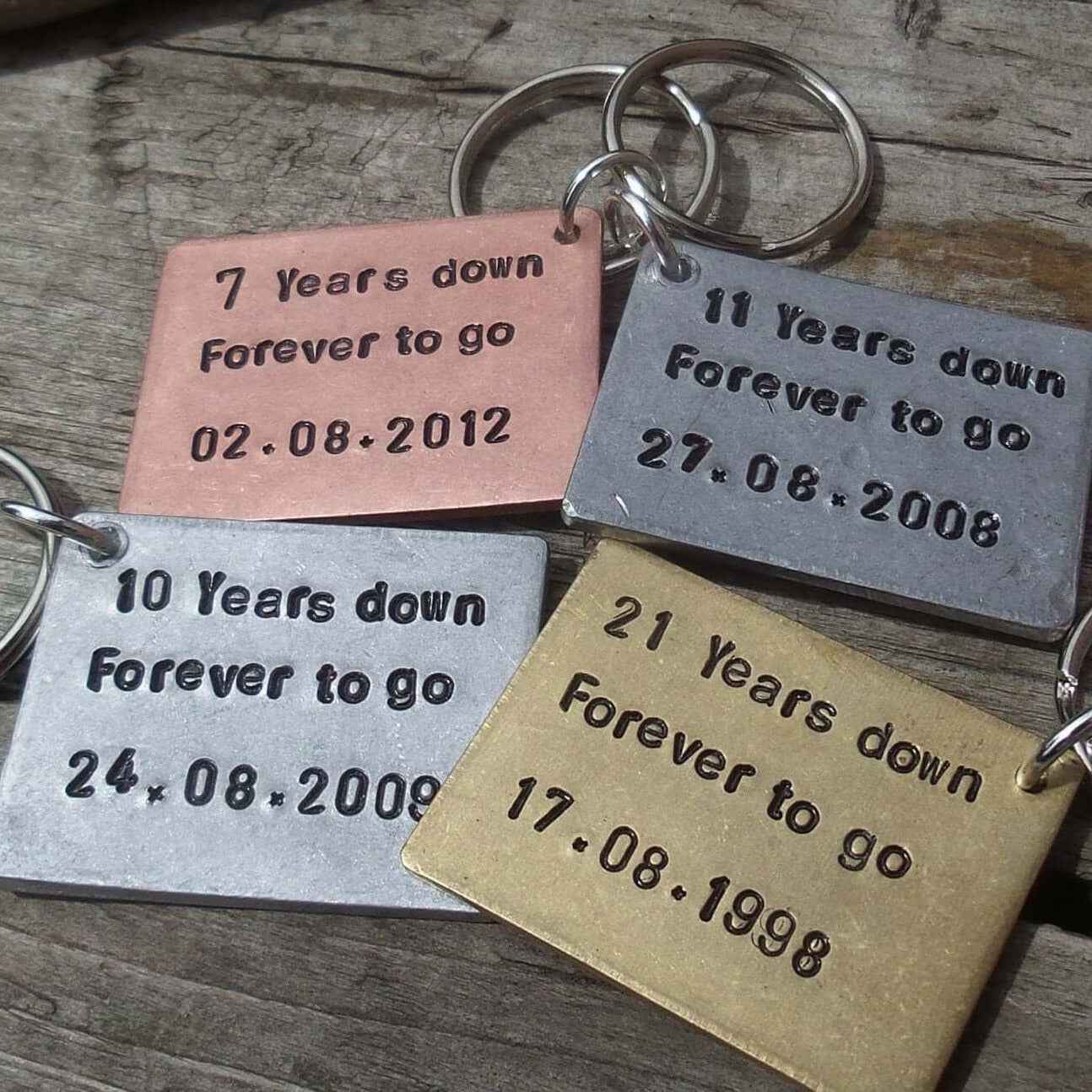 7th Wedding Anniversary Gifts Copper Anniversary Gift 7 Years Down Forever To Go